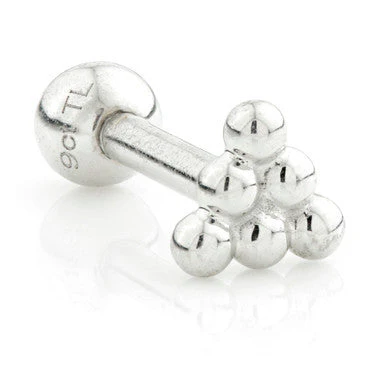 TL - Gold 9ct Multi Dot Triangle Cartilage Bar - Image 2