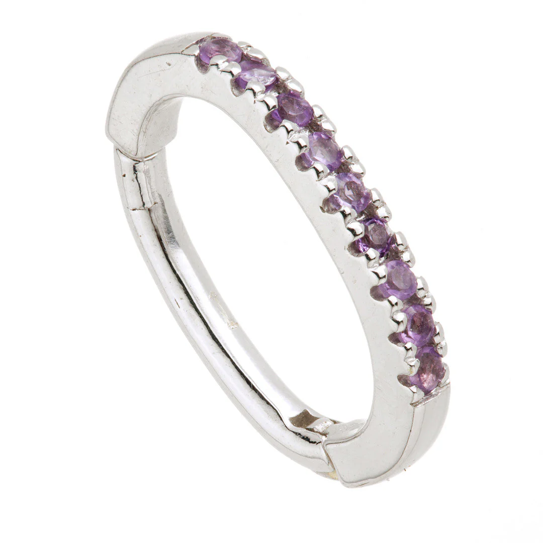 TL - Gold Amethyst Pavé Oval Rook Ring-14K-W-1.2-9