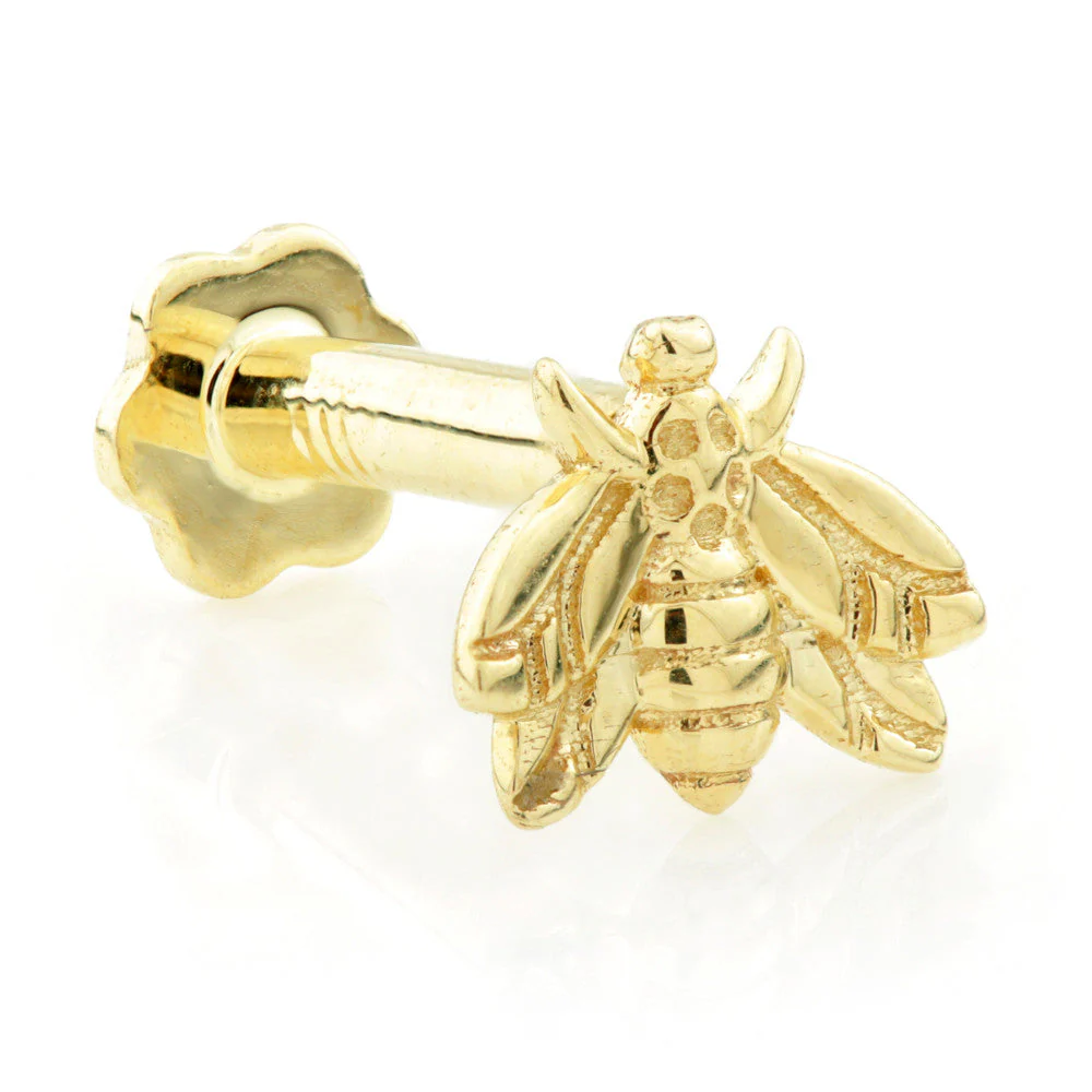 TL - Gold Bee Internal Labret 1.2mm - Image 2