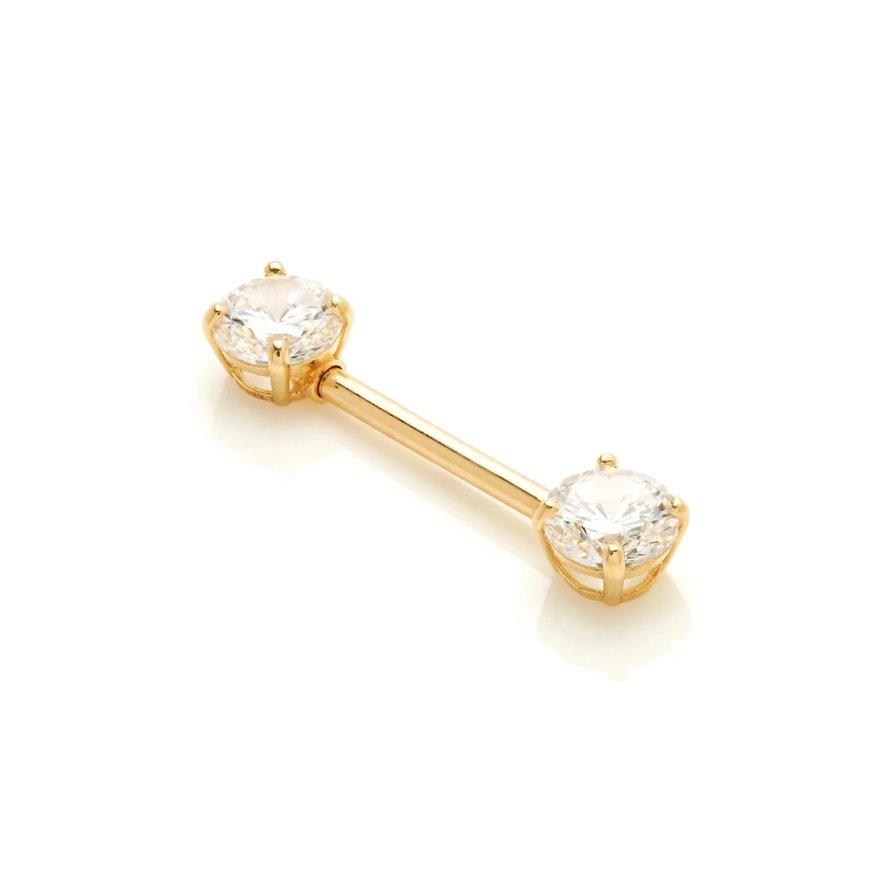 TL - Gold Gem Nipple Bar - Image 2