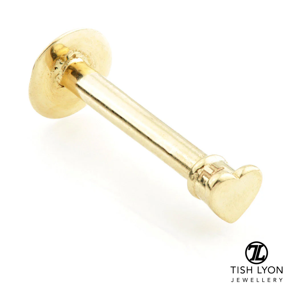TL - Gold Heart Labret - Image 2