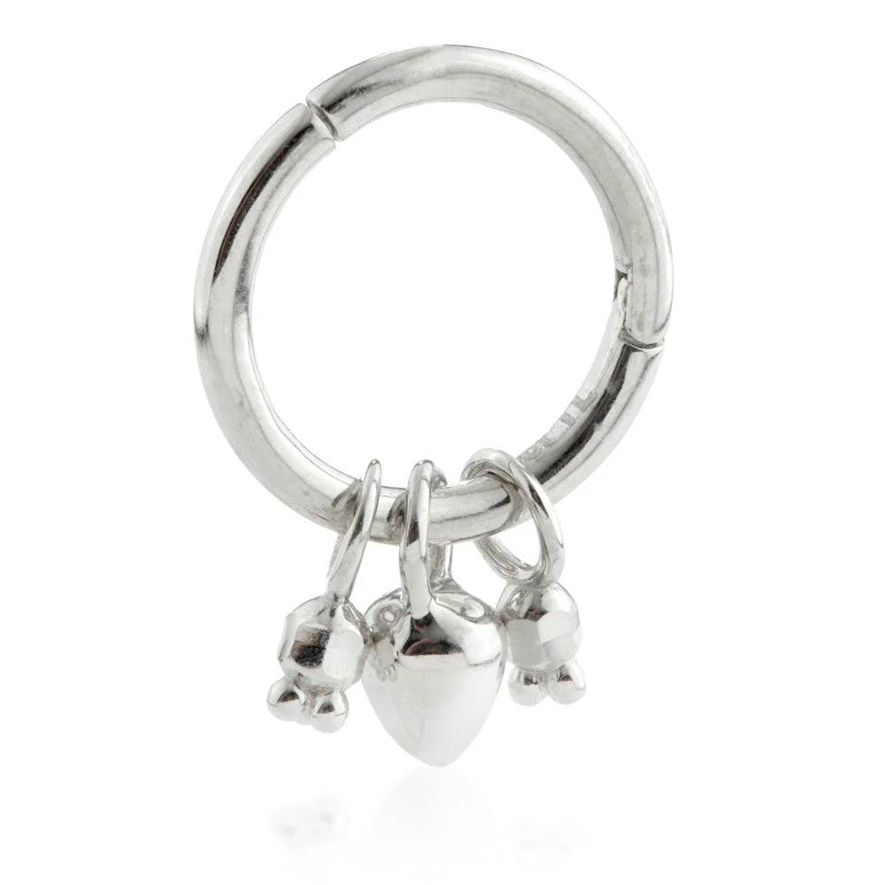 TL - Gold Hinge Segment Ring with Tribal Charms