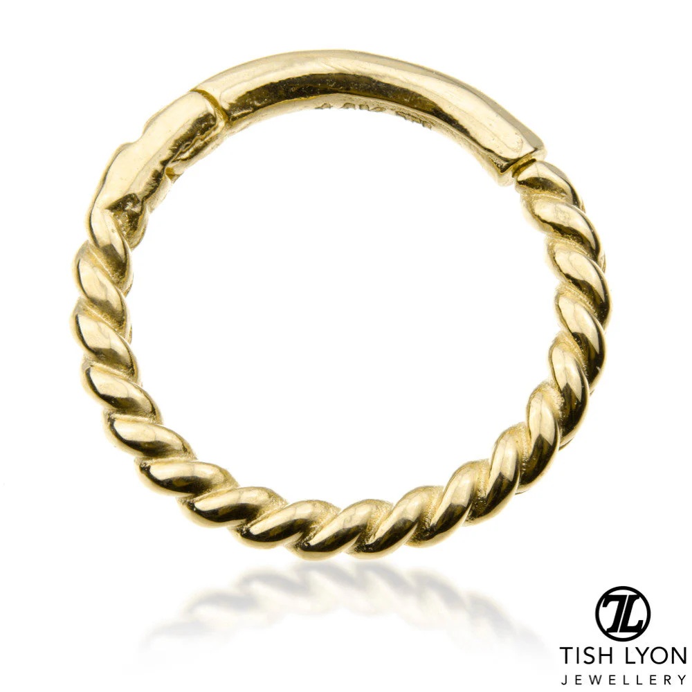 TL - Gold Rope Hinge Ring - Image 2