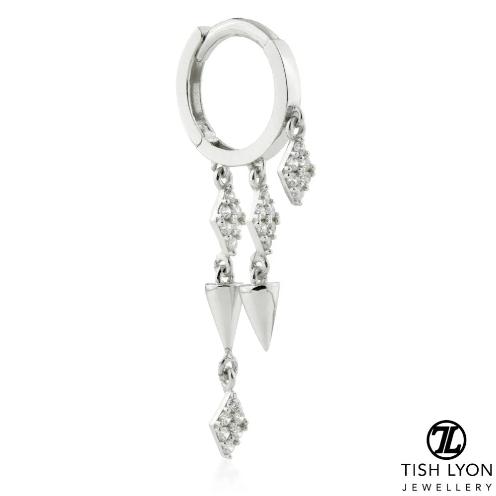 TL - Gold Triple Spiked Chain Hinge Ring