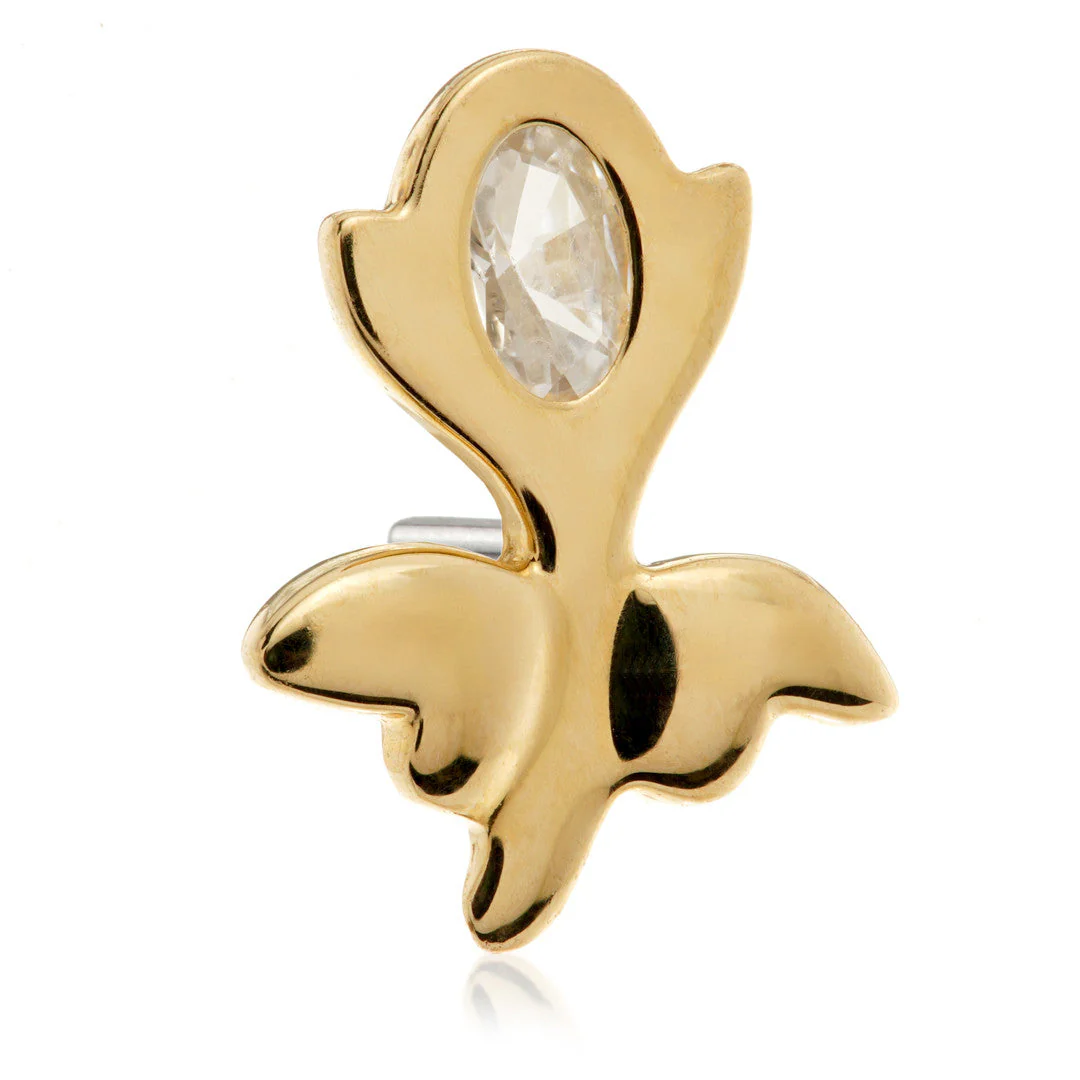 TL Iris - 14ct Gold Threadless Attachment