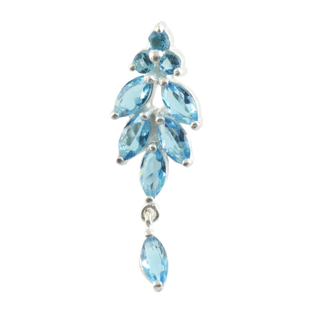 Top Drop Cluster Tail Silver & Steel Navel