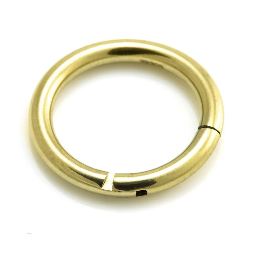 Yellow PVD Gold on Titanium Hinged Ring