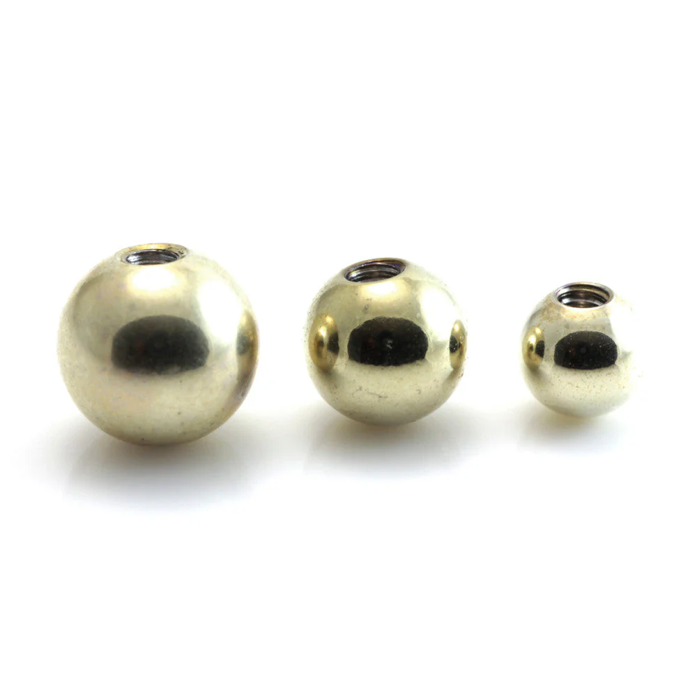 Zircon Gold Steel Clip In Ball