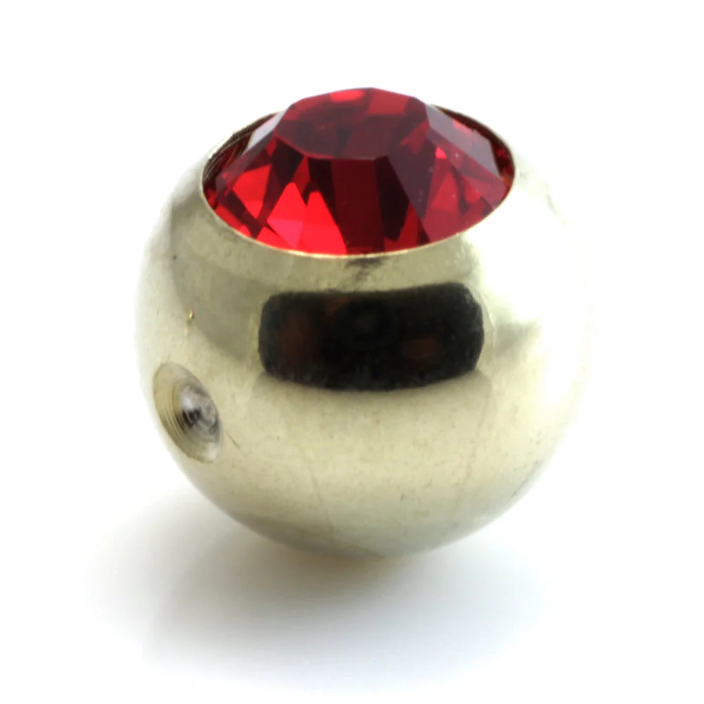 Zircon Gold Steel Clip In Gem Ball - Image 5
