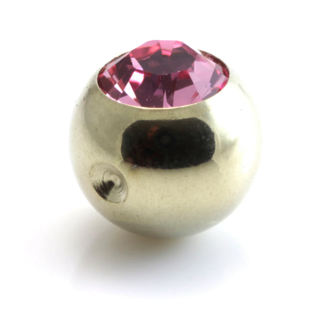 Zircon Gold Steel Clip In Gem Ball - Image 6