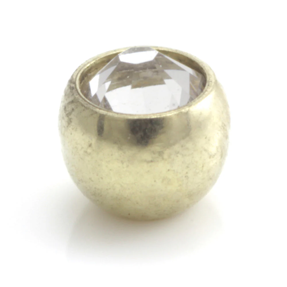 Zircon Gold Steel Gem Ball - Image 9