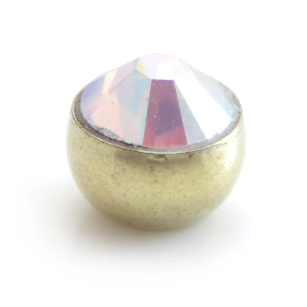 Zircon Gold Steel Micro Gem Ball - Image 11