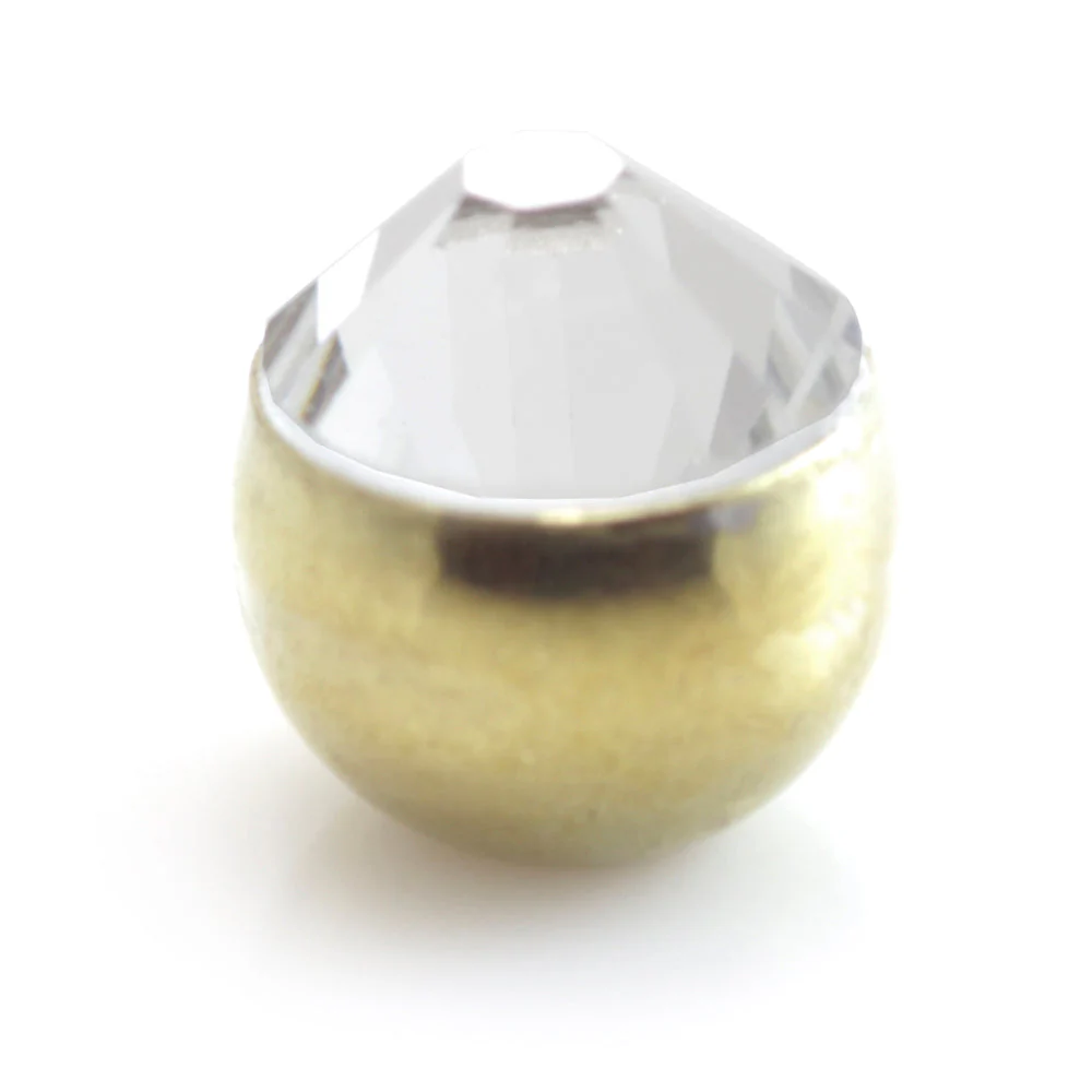 Zircon Gold Steel Micro Gem Ball - Image 2