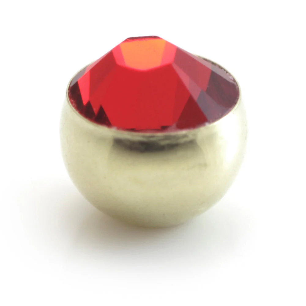 Zircon Gold Steel Micro Gem Ball - Image 5