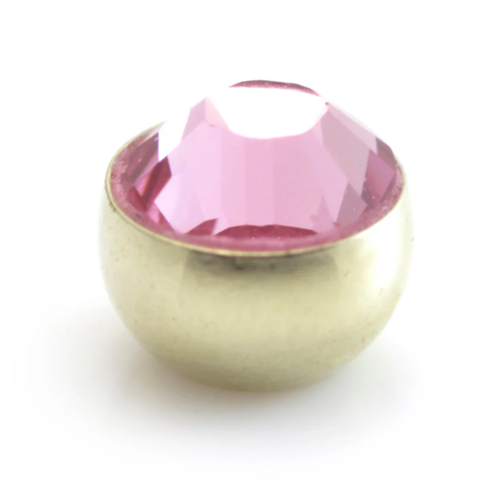 Zircon Gold Steel Micro Gem Ball - Image 6