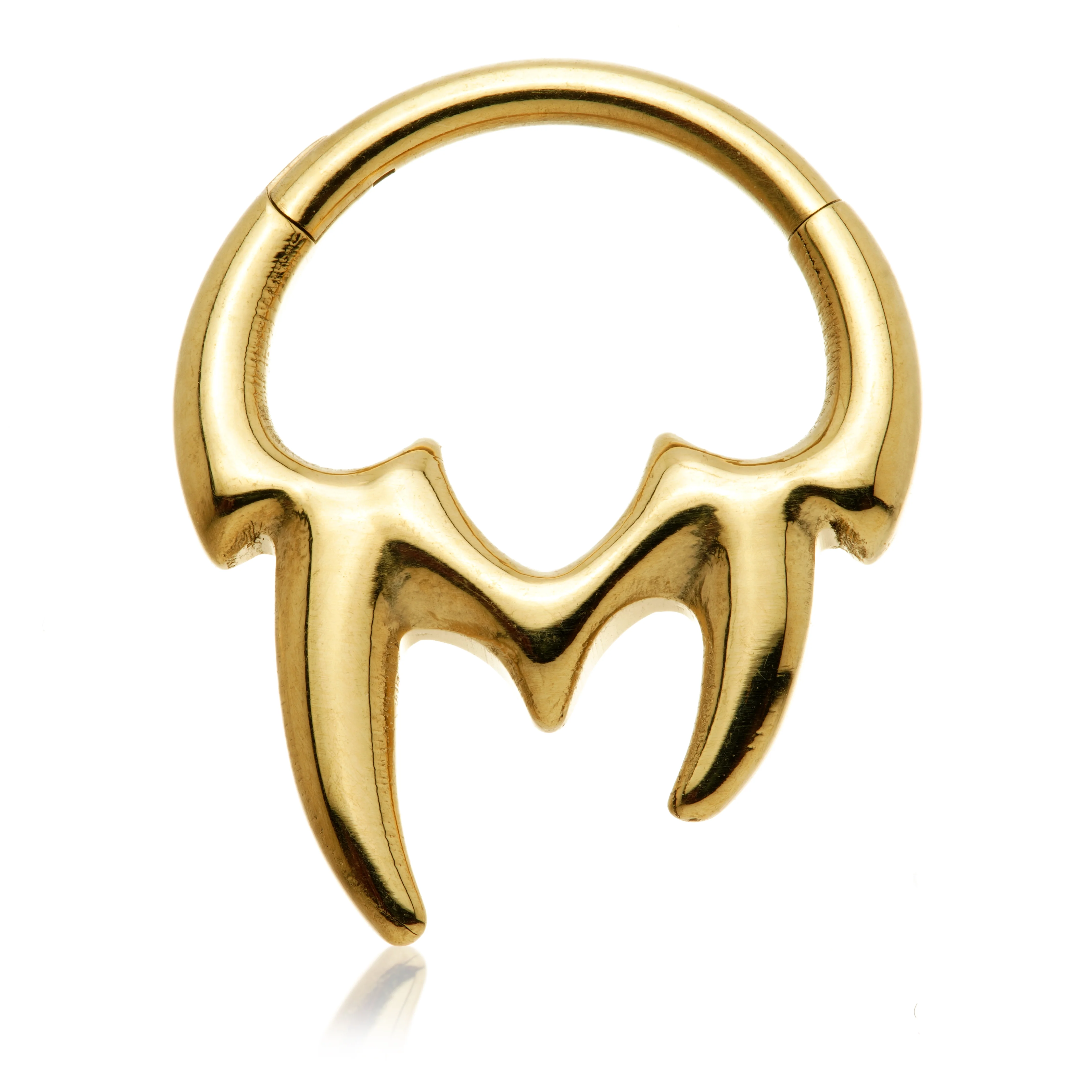 Zircon Gold Ti Couture Vamp Hinge Ring
