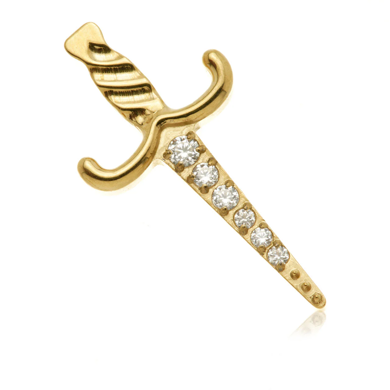 Zircon Gold Ti Internal Large Pavé Dagger Attachment