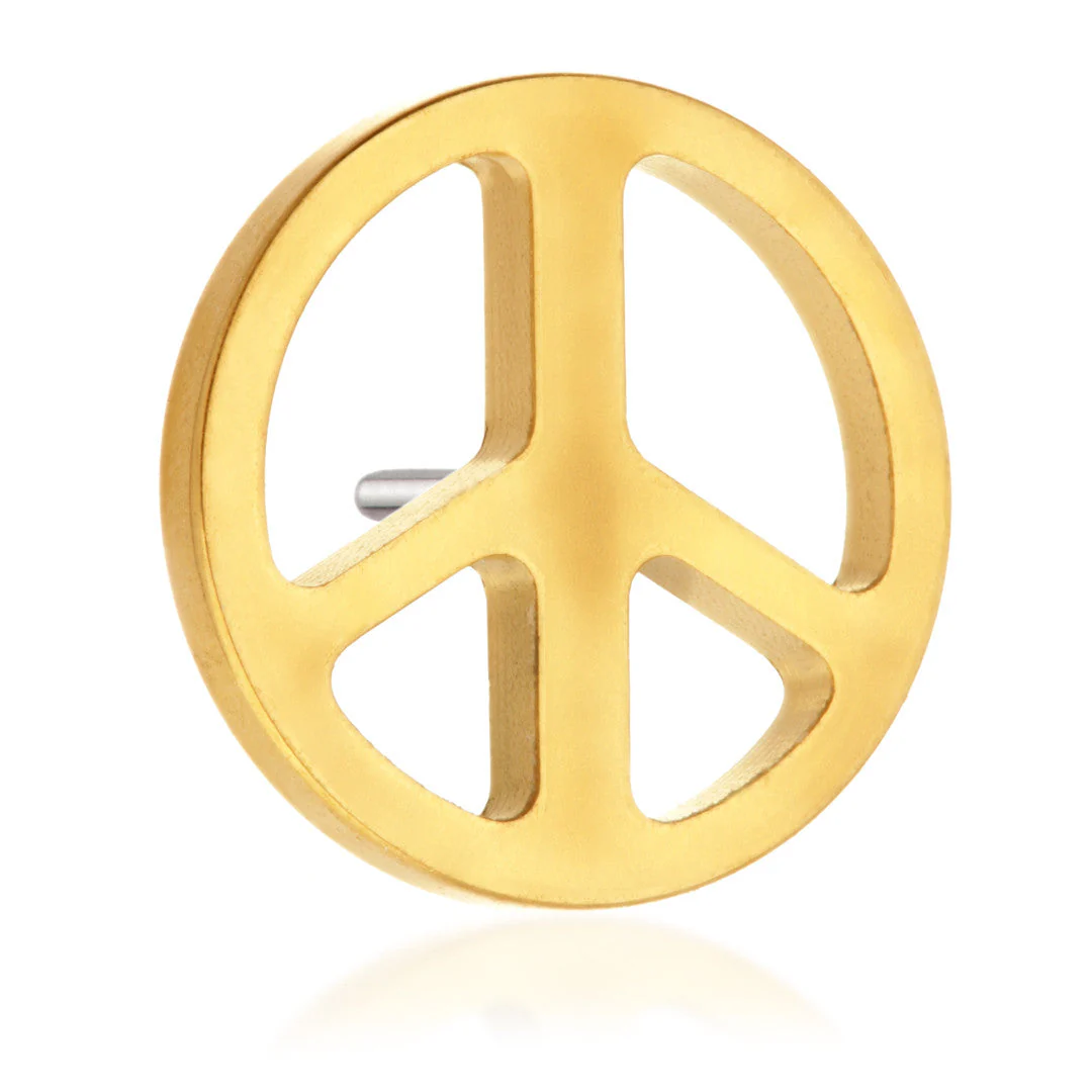 Zircon Gold Ti Internal Peace Sign Attachment