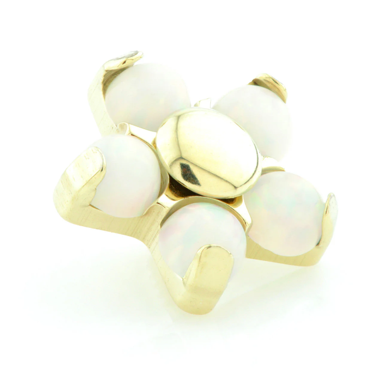 Zircon Gold Titanium Opal Flower - 5 Petals 1.6mm