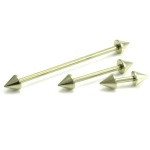 Zircon PVD Gold on Steel Cone Barbell