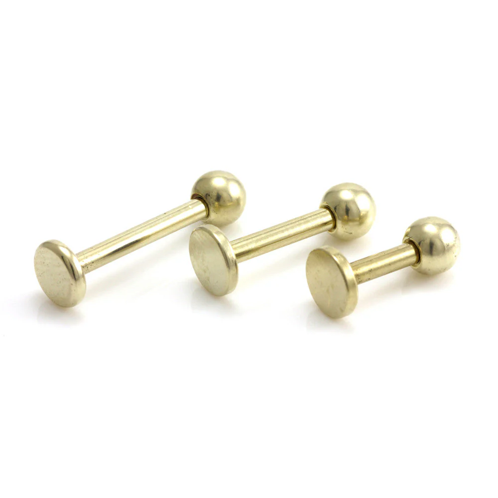 Zircon PVD Gold Ti Labret