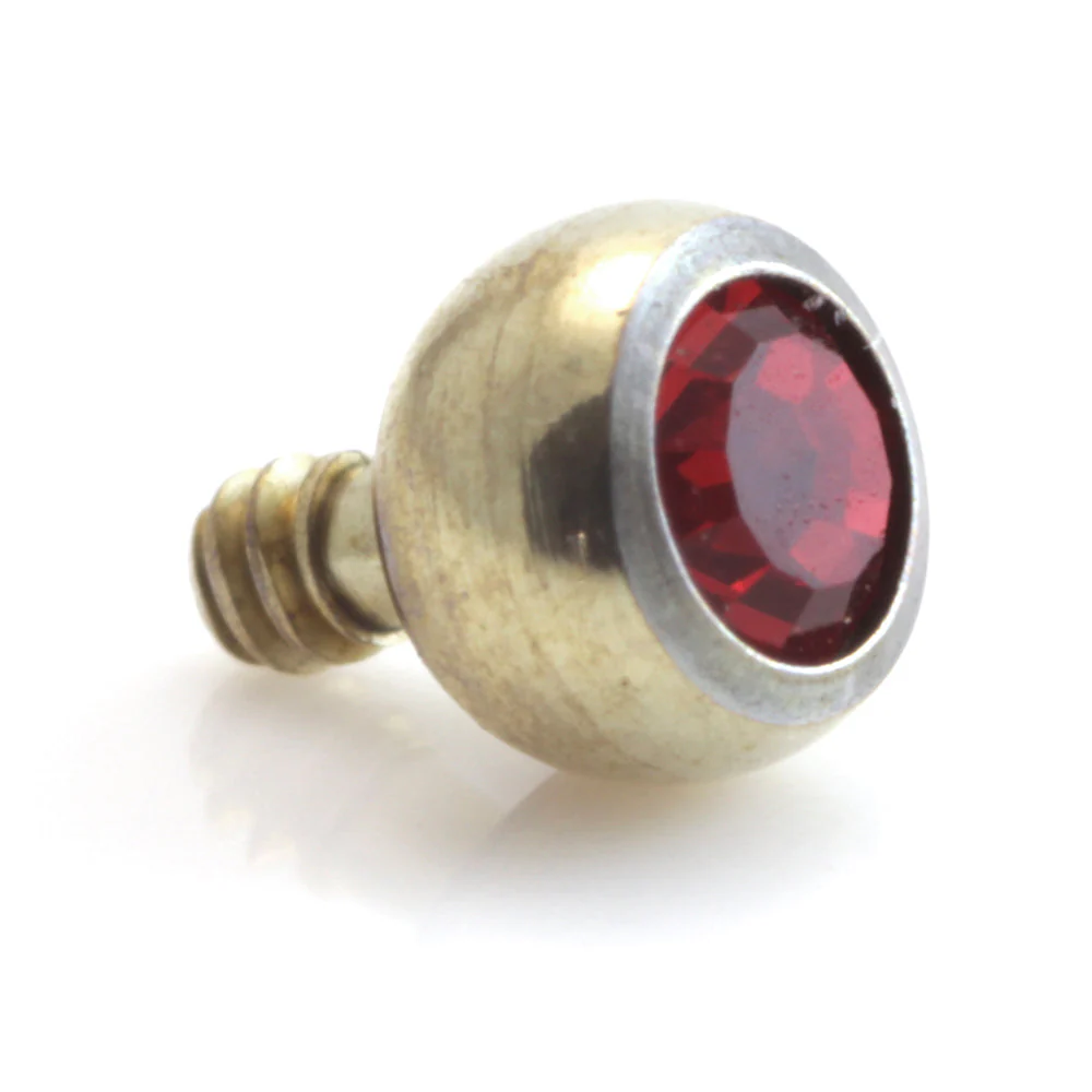 Zircon PVD Gold Ti Micro Internal Gem Ball - Image 4