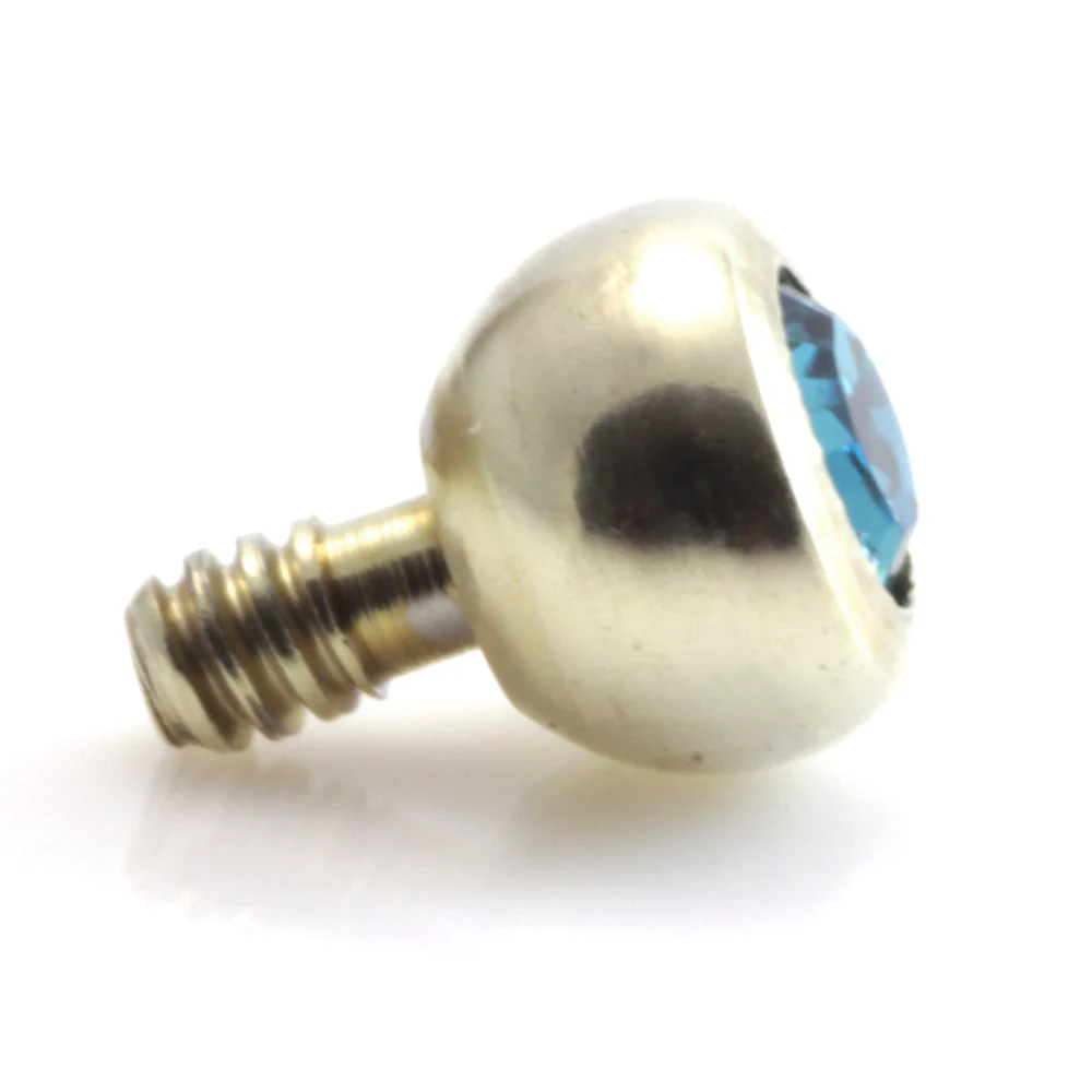 Zircon PVD Gold Ti Micro Internal Gem Ball - Image 6